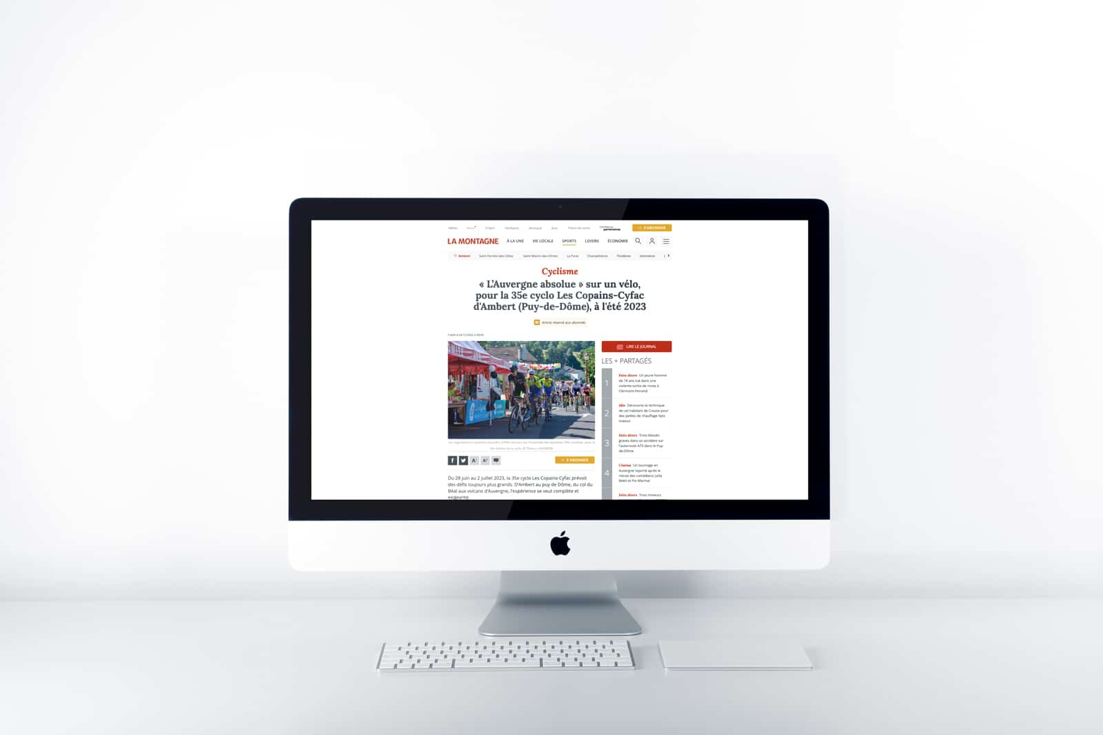 « L’Auvergne absolue » sur un vélo, pour la 35e cyclo Les Copains-Cyfac d'Ambert (Puy-de-Dôme), à l'été 2023